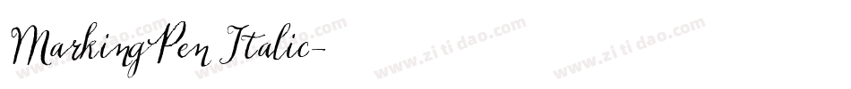 MarkingPen Italic字体转换